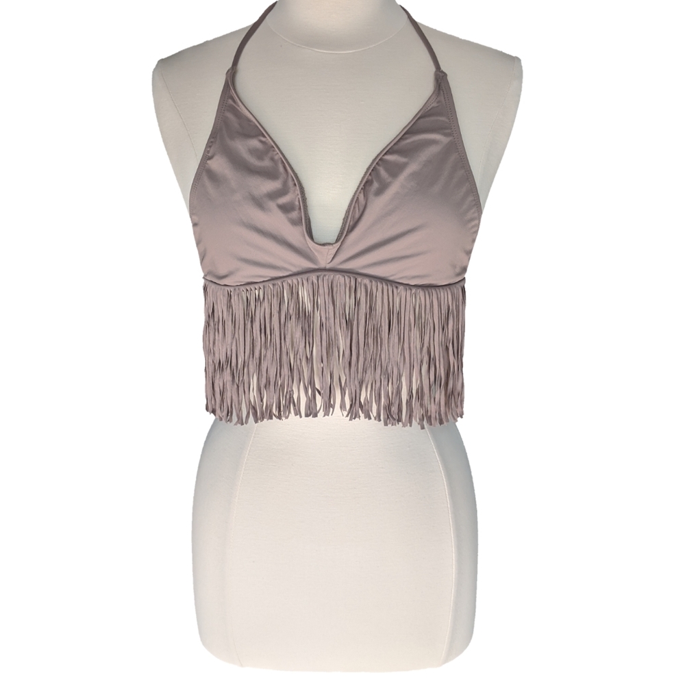L* Space Fringe Bikini Top Size M